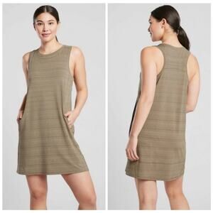 Athleta Olive Green Heathered Pacifica Illume Tunic Dress with Pockets Large